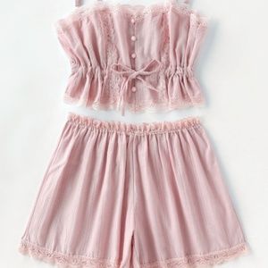 Sweetheart Lace Pajama Set